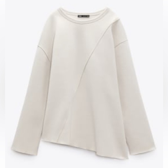 Zara Sweaters Zara Asymmetrical Top Poshmark